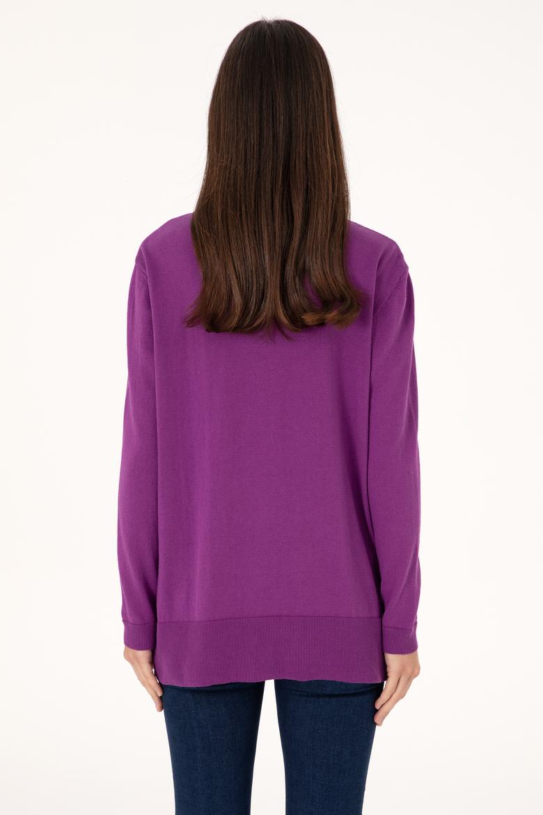 Kadın Menekşe Basic Kazak - 50288951022