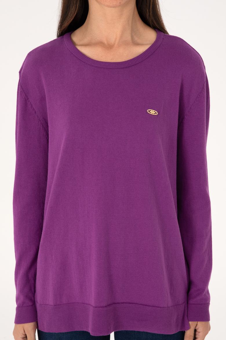 Kadın Menekşe Basic Kazak - 50288951022