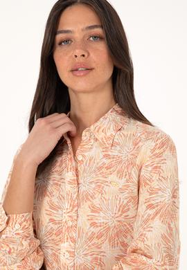 Kadın Turuncu Uzun Kollu Gömlek - 50299695011