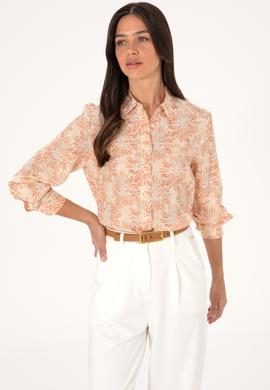 Kadın Turuncu Uzun Kollu Gömlek - 50299695011