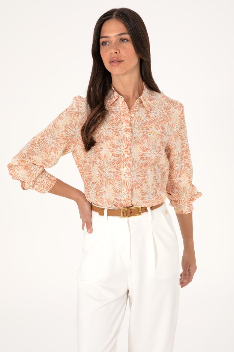 Kadın Turuncu Uzun Kollu Gömlek - 50299695011