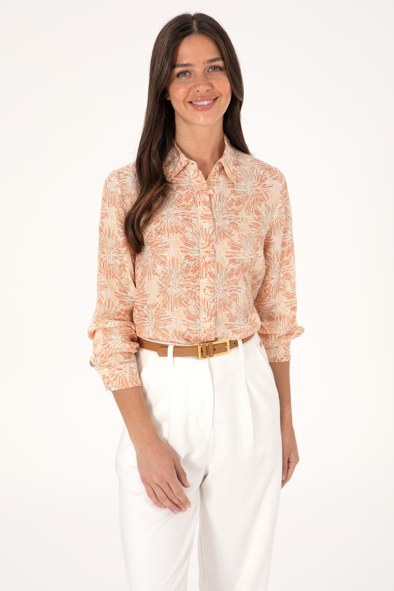 Kadın Turuncu Uzun Kollu Gömlek