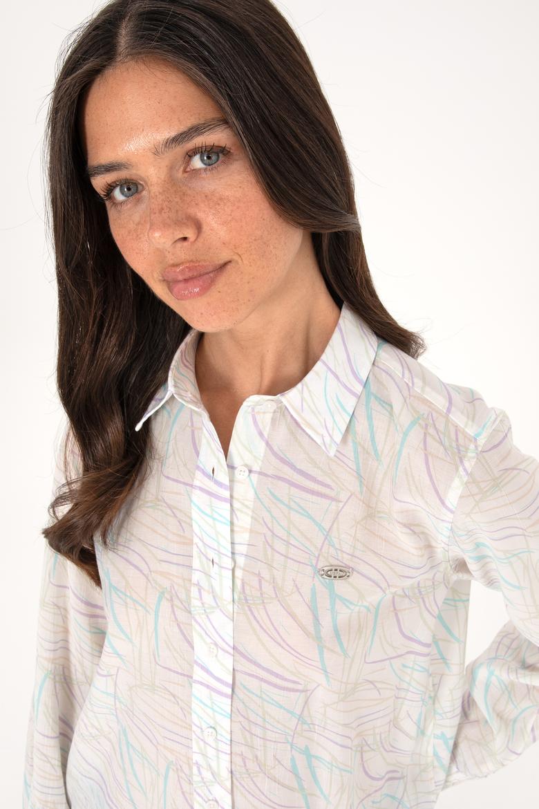 Kadın Mint Uzun Kollu Gömlek - 50299435013