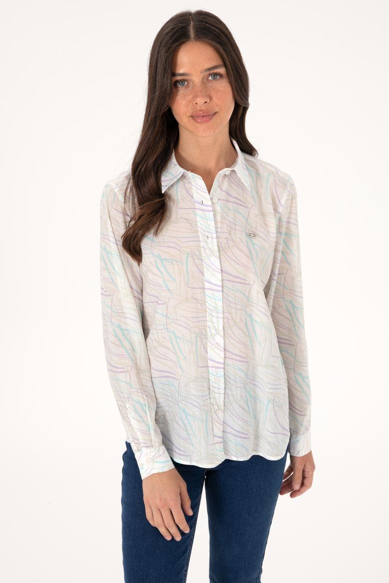 Kadın Mint Uzun Kollu Gömlek