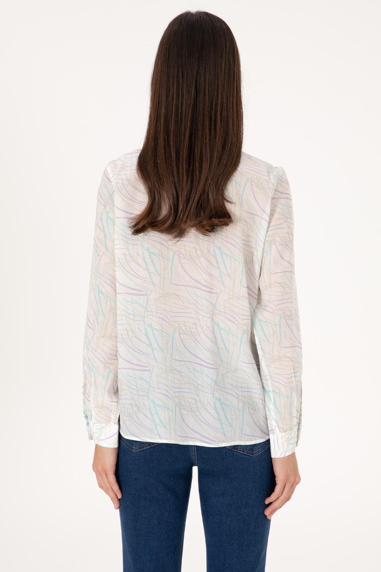 Kadın Mint Uzun Kollu Gömlek - 50299435013