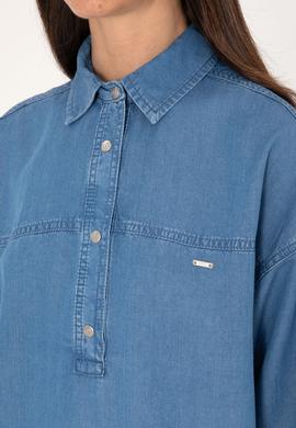 Kadın Açık Mavi Jean Gömlek - 50304269003