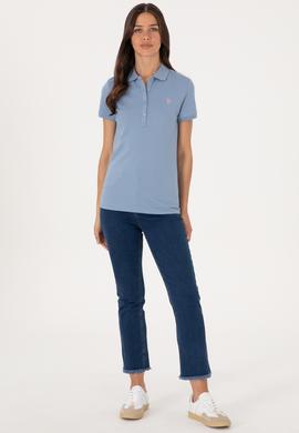 Kadın Mavi Basic Tişört - 50300830174