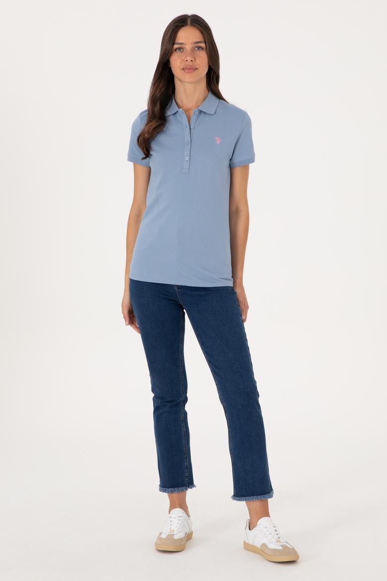 Kadın Mavi Basic Tişört - 50300830174