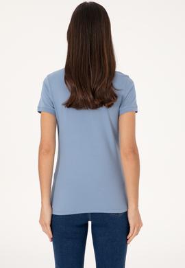 Kadın Mavi Basic Tişört - 50300830174