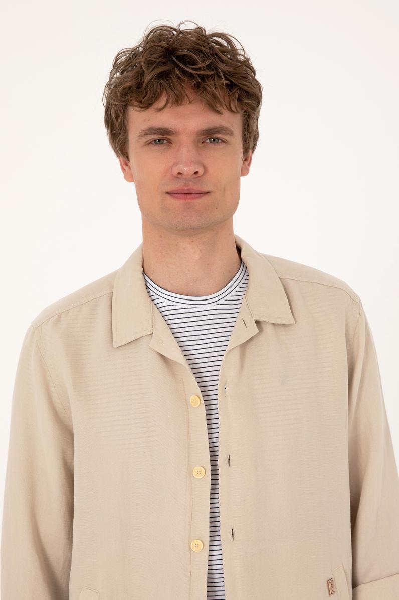 Erkek Taş Uzun Kollu Gömlek