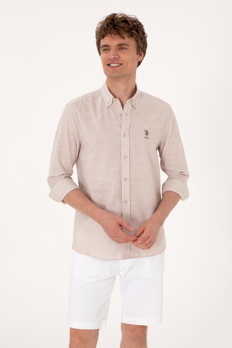 Erkek Camel Uzun Kollu Gömlek - 50300182013