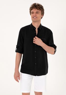 Erkek Siyah Uzun Kollu Gömlek - 50300236036