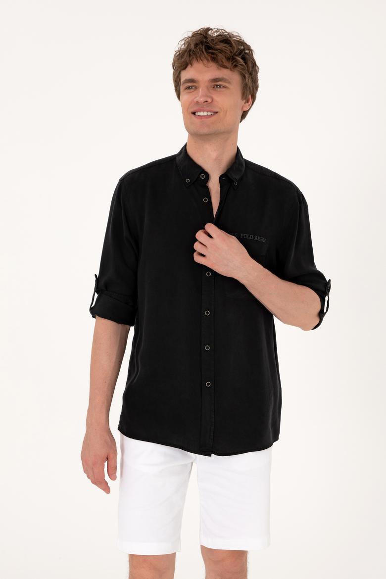 Erkek Siyah Uzun Kollu Gömlek - 50300236036