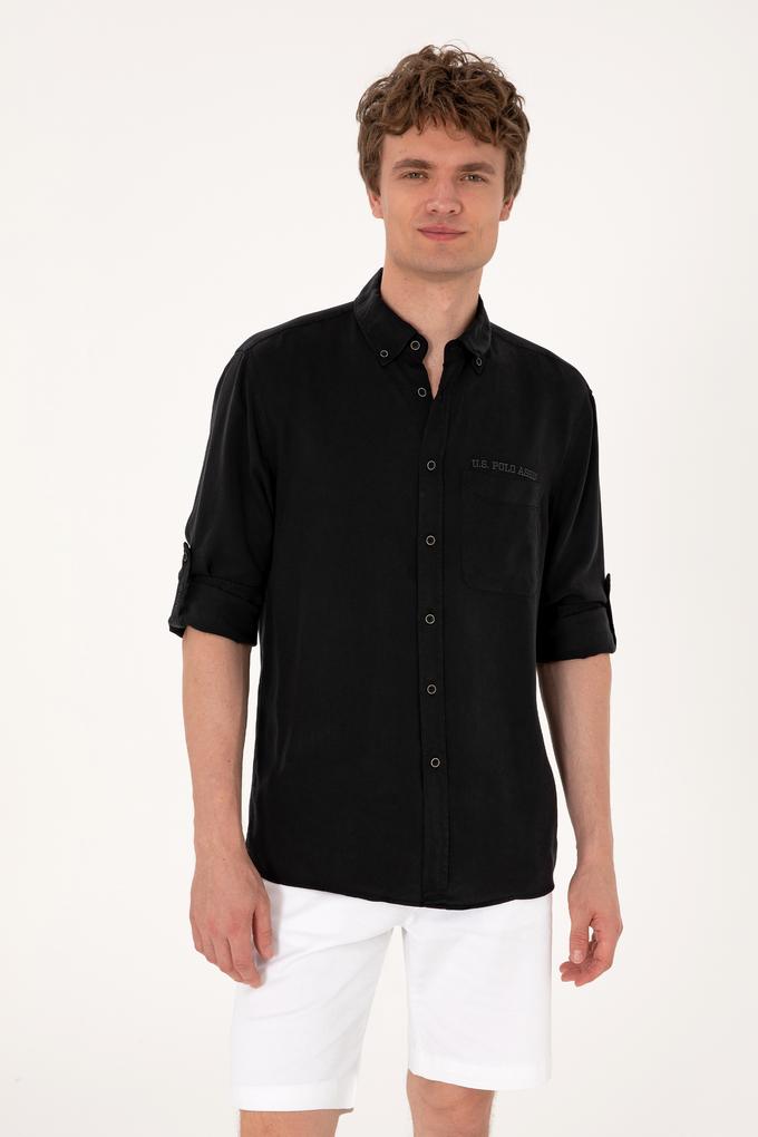 Erkek Siyah Uzun Kollu Gömlek