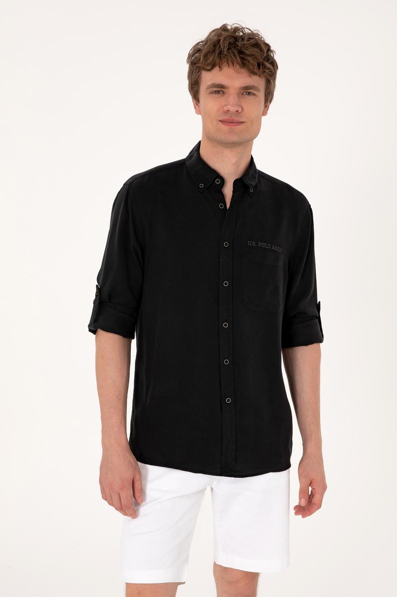 Erkek Siyah Uzun Kollu Gömlek