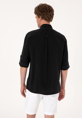 Erkek Siyah Uzun Kollu Gömlek - 50300236036