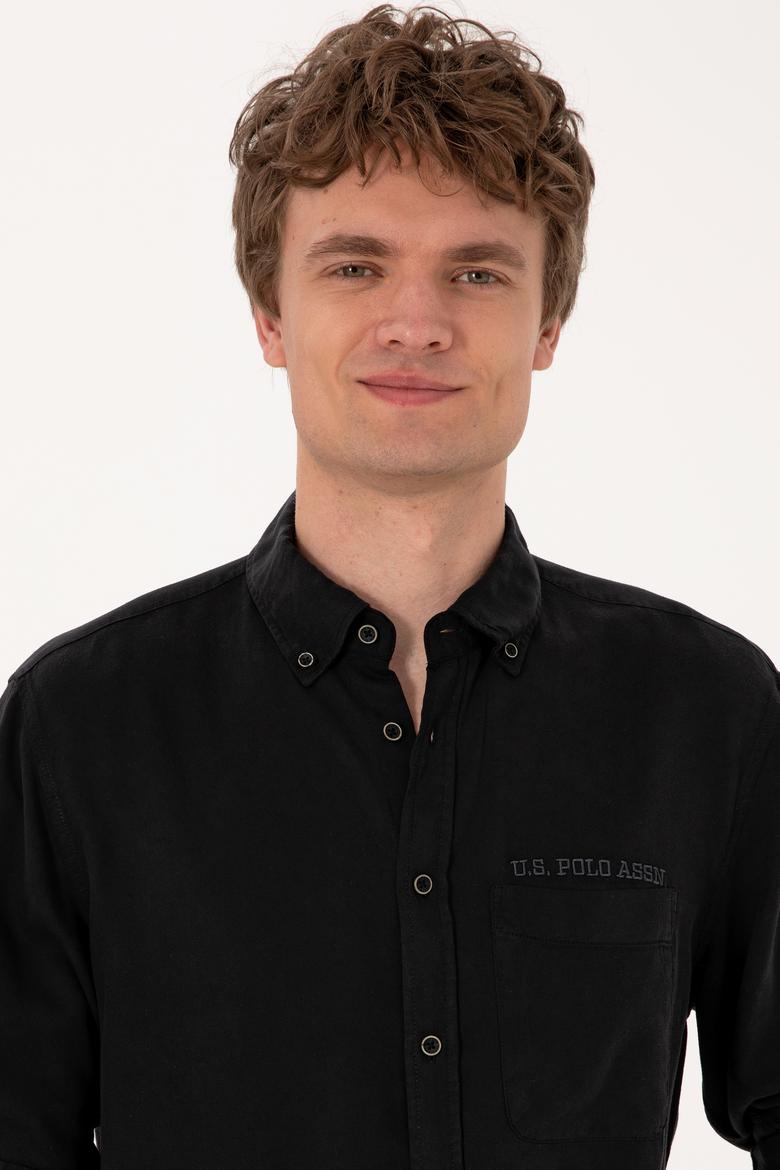 Erkek Siyah Uzun Kollu Gömlek - 50300236036