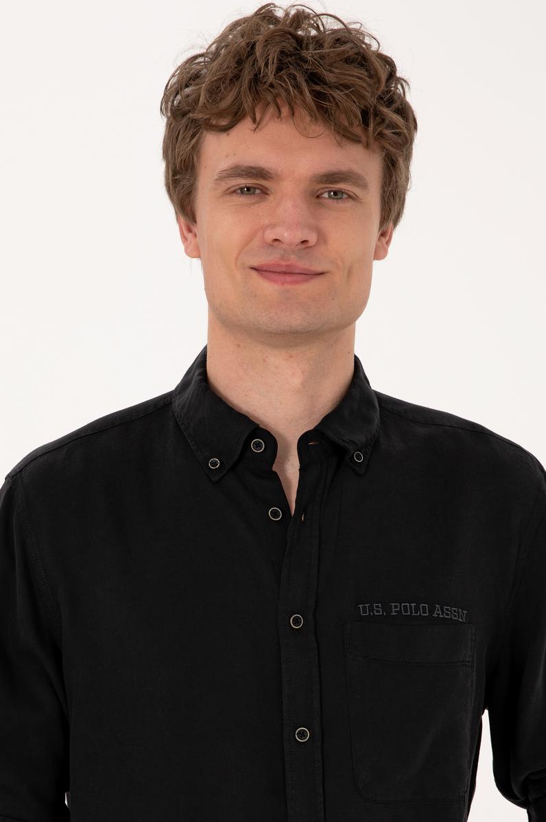 Erkek Siyah Uzun Kollu Gömlek