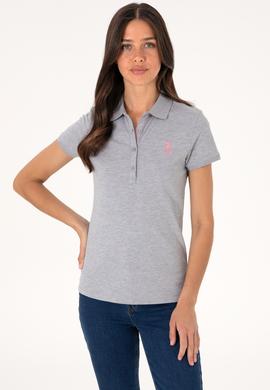 Kadın Gri Melanj Basic Tişört - 50300896246