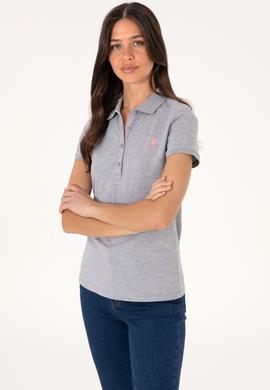 Kadın Gri Melanj Basic Tişört - 50300896246