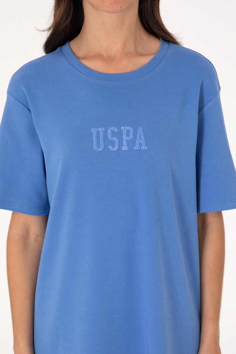 Kadın İndigo Bisiklet Yaka Mini Boy Örme Elbise - 50306431047