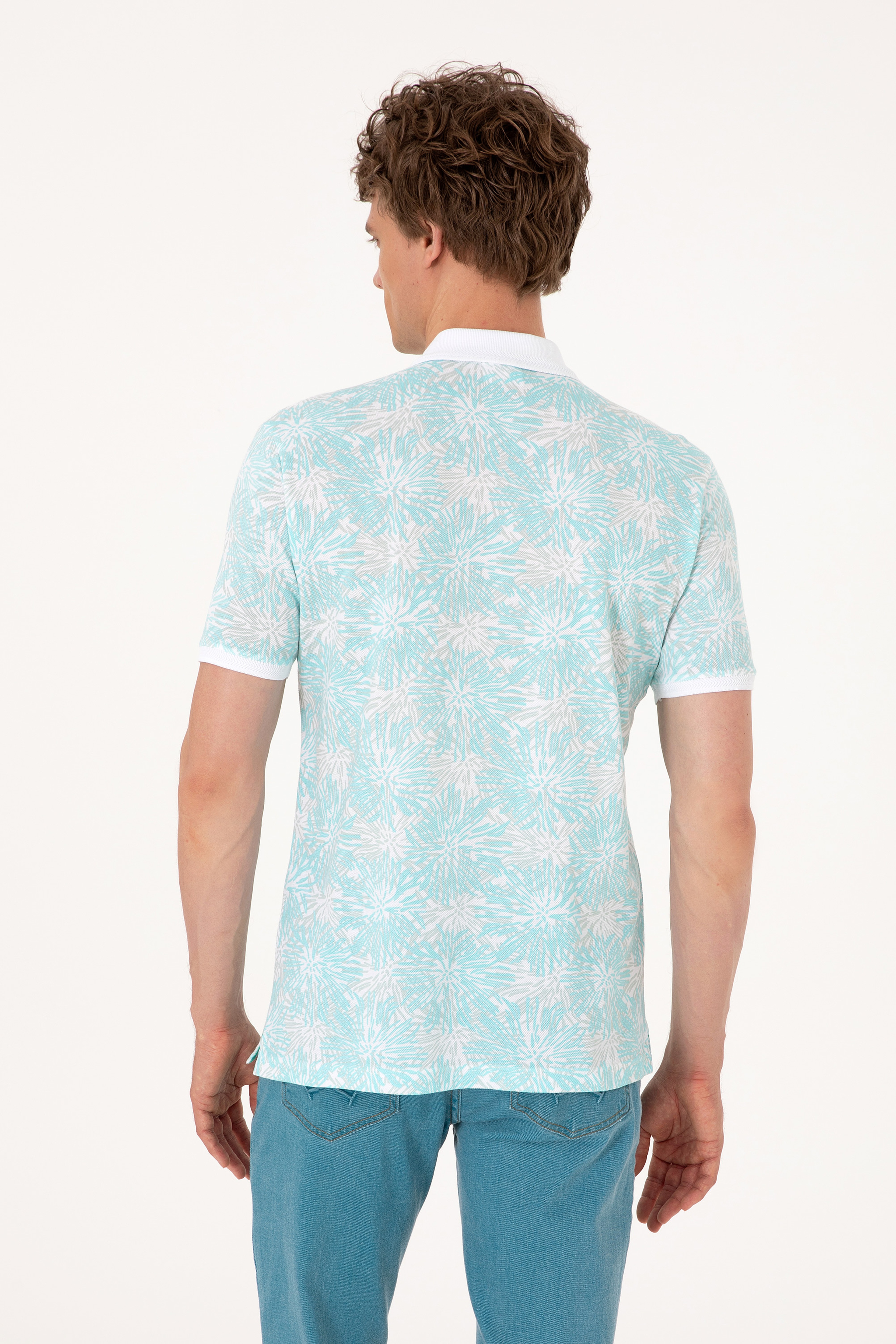 Erkek Regular Fit Polo Yaka Mint Tişört