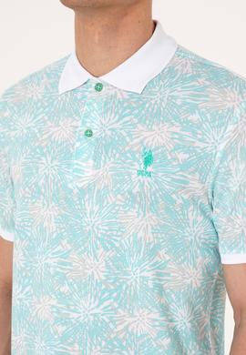 Erkek Regular Fit Polo Yaka Mint Tişört - 50299618017