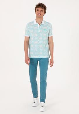 Erkek Regular Fit Polo Yaka Mint Tişört - 50299618017