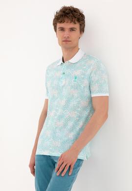 Erkek Regular Fit Polo Yaka Mint Tişört - 50299618017