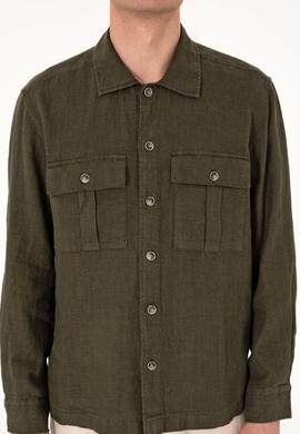 Erkek Koyu Haki Uzun Kollu Gömlek - 50300596005