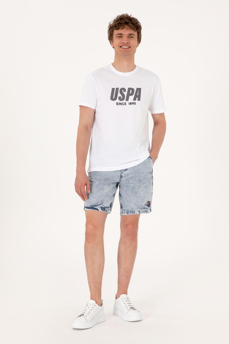 Erkek Açık Mavi Jean Şort