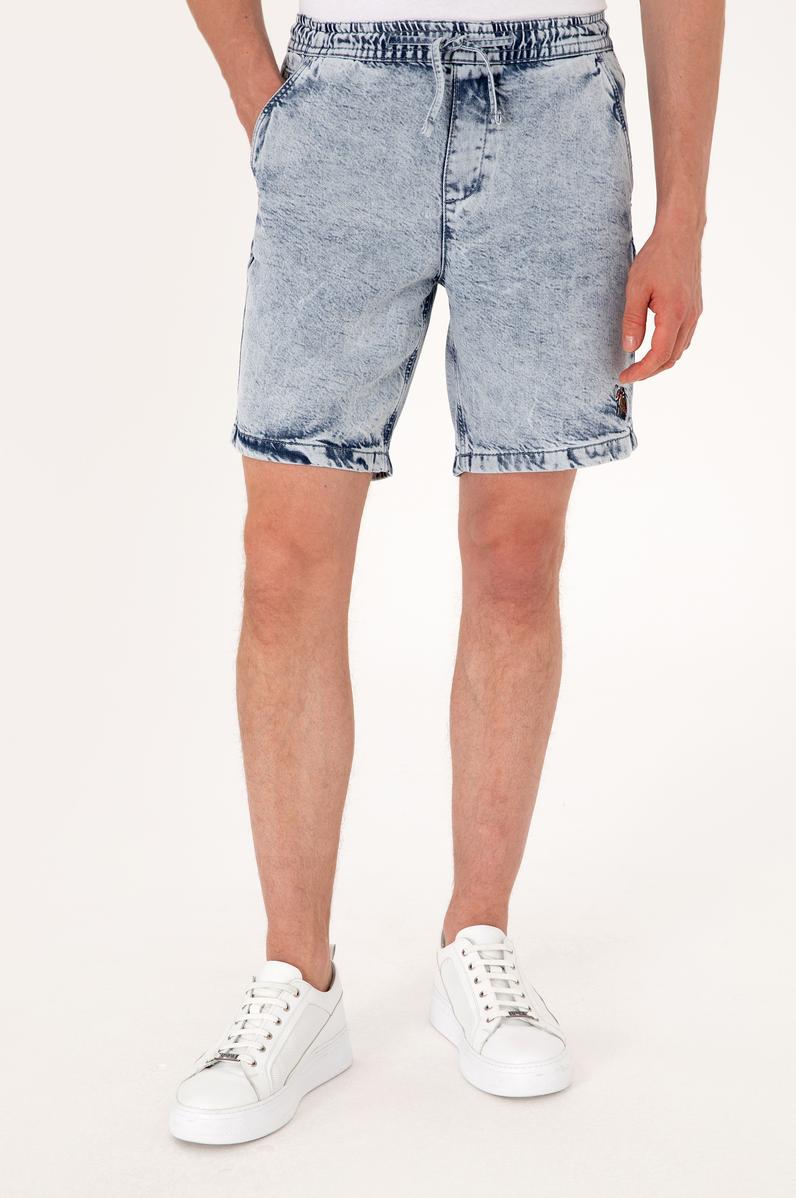 Erkek Açık Mavi Jean Şort