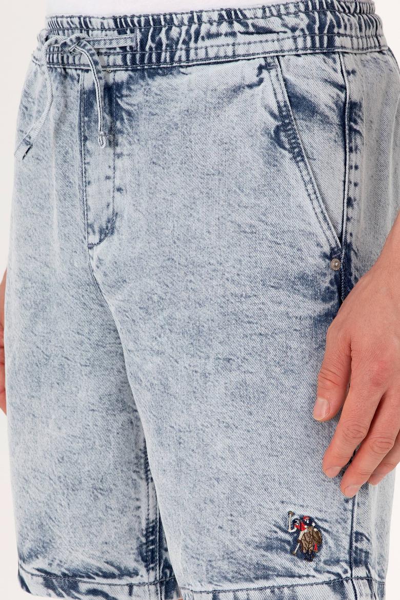 Erkek Açık Mavi Jean Şort - 50301836021