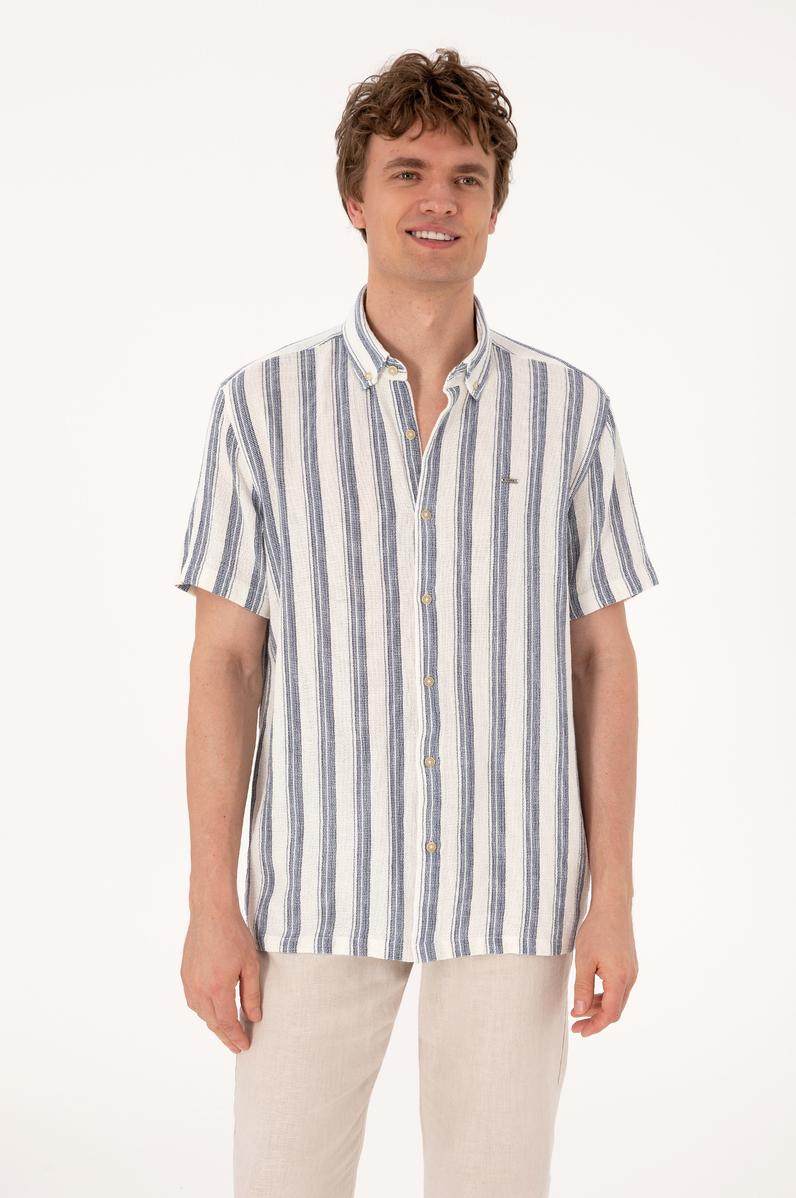 Erkek Lacivert Kısa Kollu Gömlek