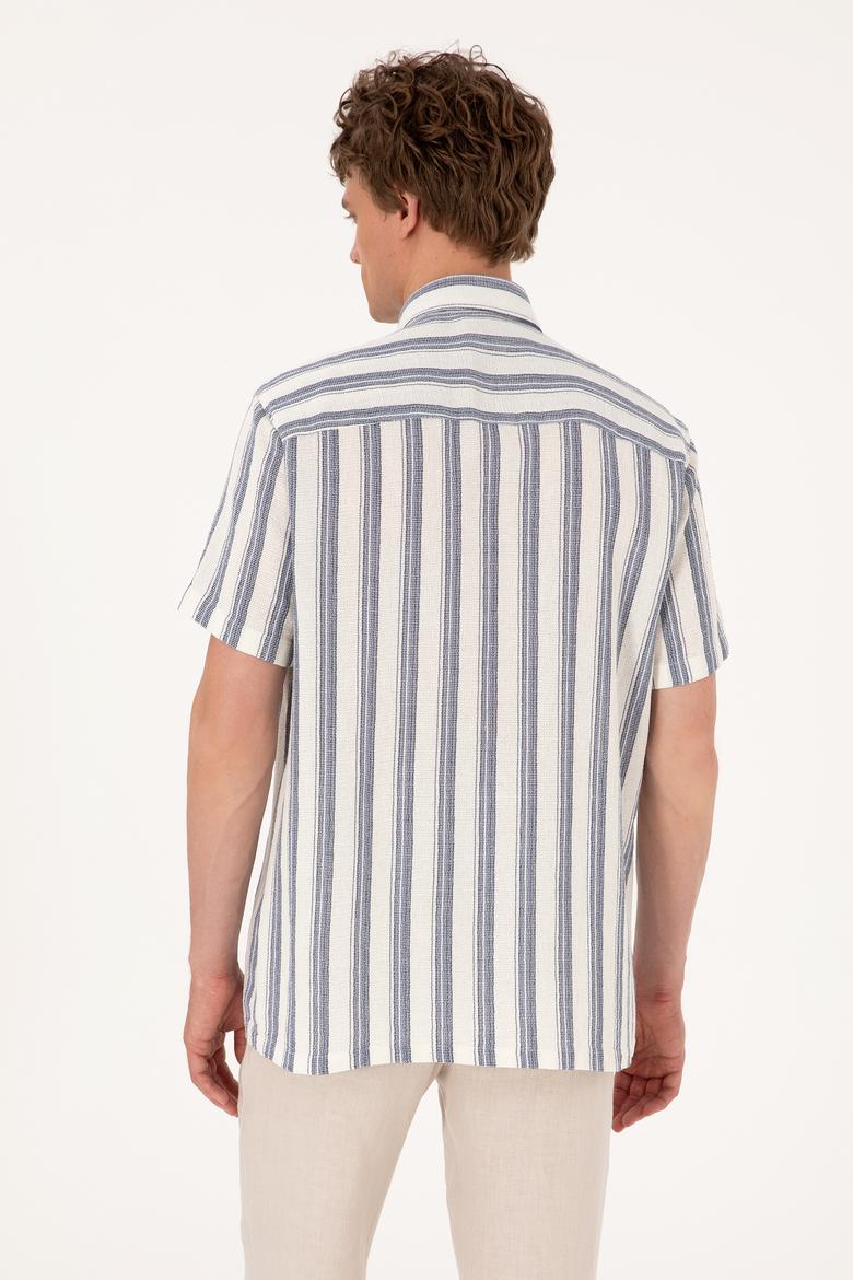 Erkek Lacivert Kısa Kollu Gömlek - 50299880014