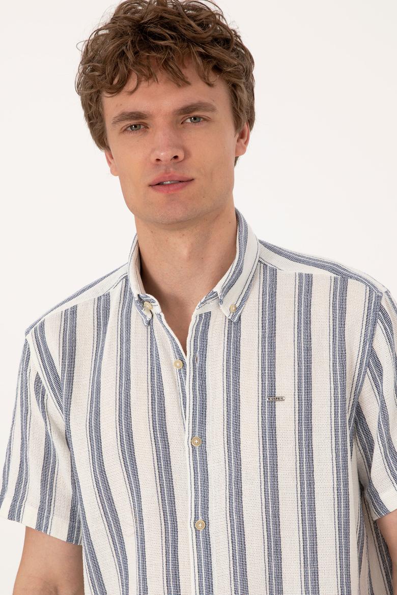 Erkek Lacivert Kısa Kollu Gömlek - 50299880014