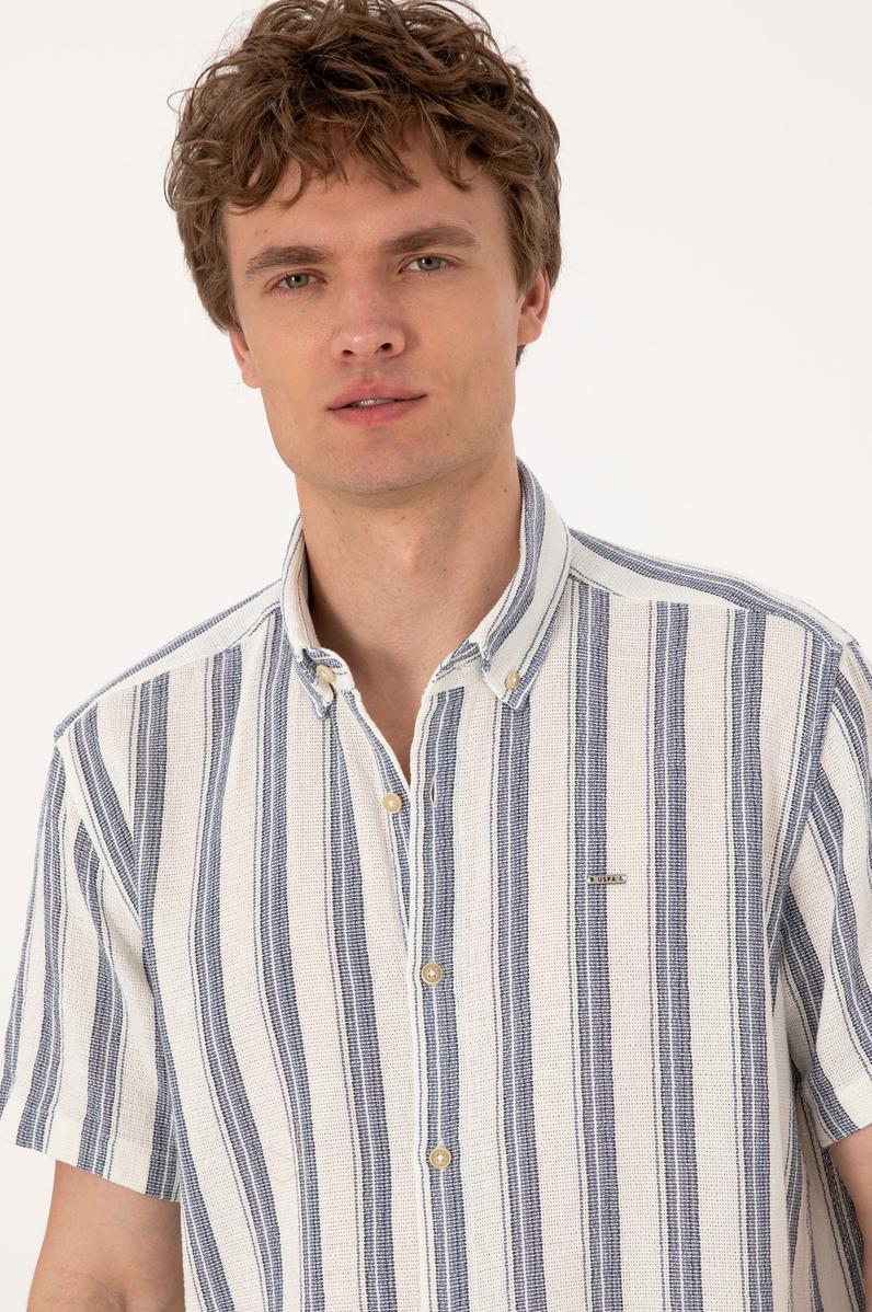 Erkek Lacivert Kısa Kollu Gömlek