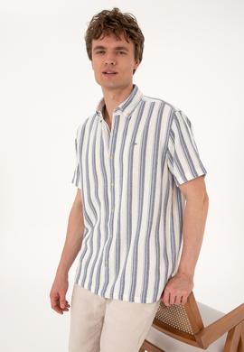 Erkek Lacivert Kısa Kollu Gömlek - 50299880014