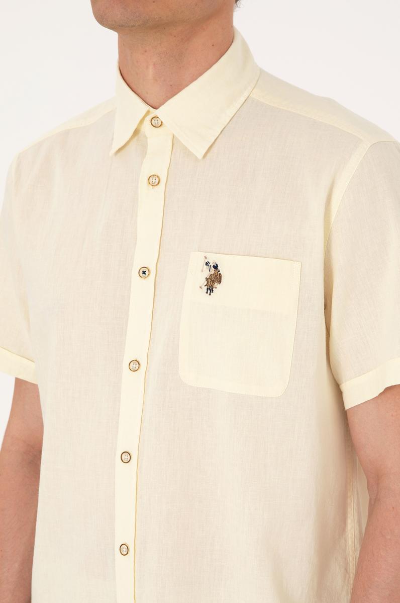 Erkek Limon Kısa Kollu Gömlek