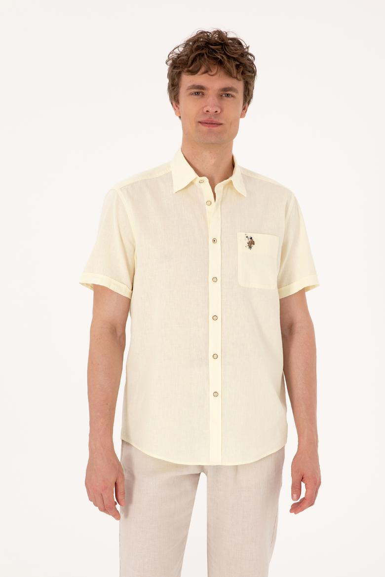 Erkek Limon Kısa Kollu Gömlek