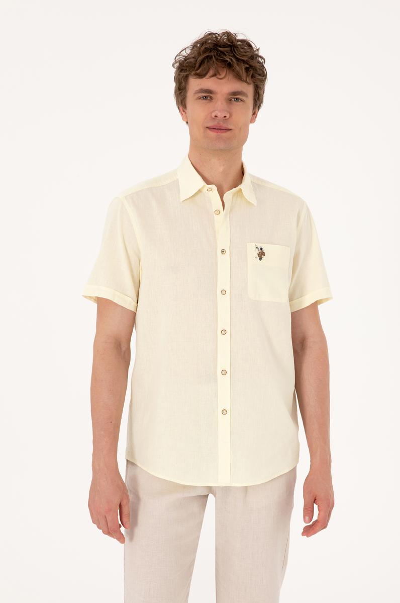 Erkek Limon Kısa Kollu Gömlek