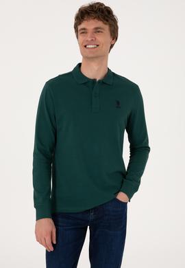 Erkek Koyu Yeşil Basic Sweatshirt - 50289060134