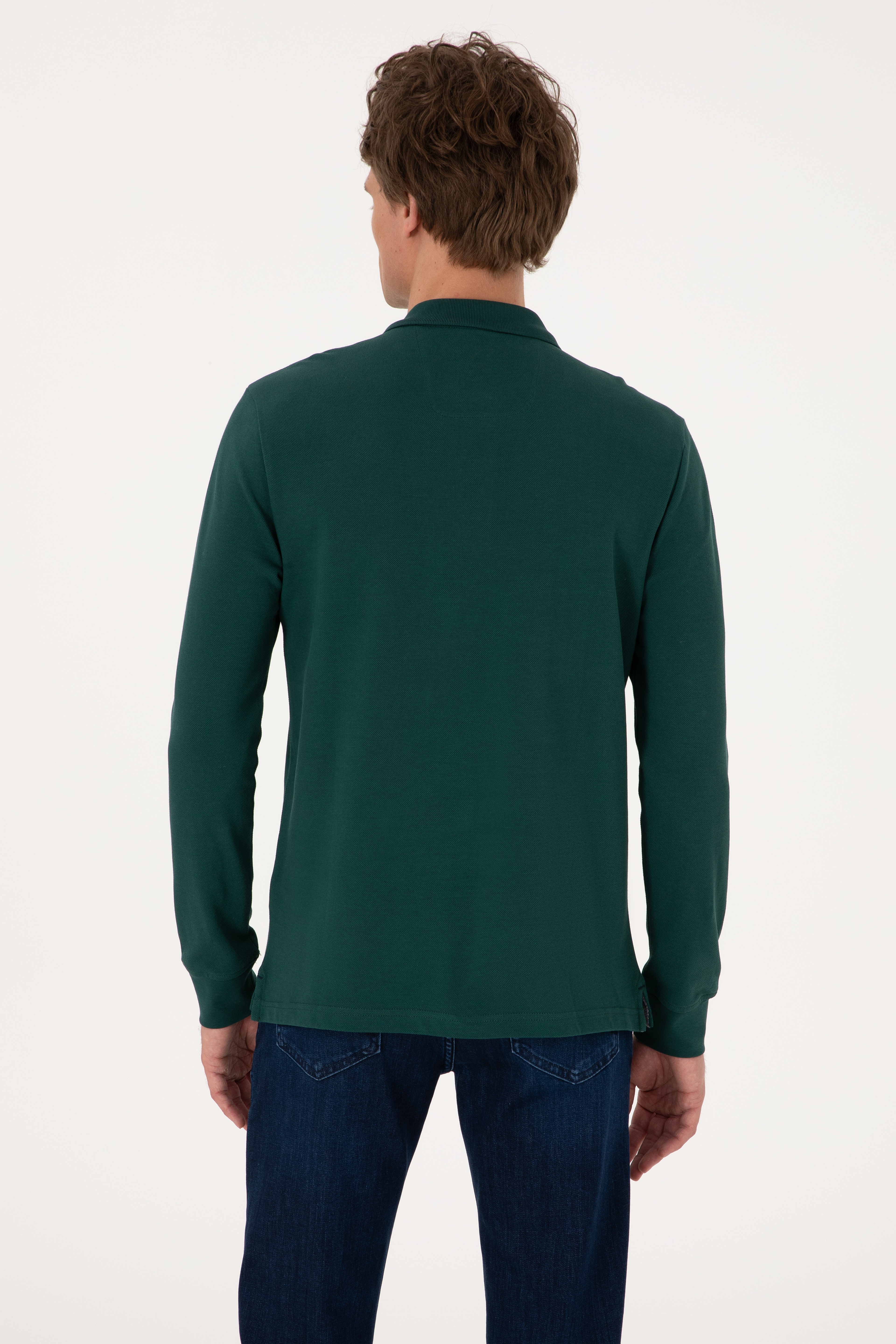 Erkek Koyu Yeşil Basic Sweatshirt