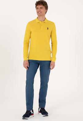 Erkek Sarı Basic Sweatshirt - 50289060127