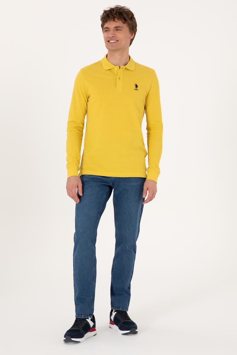 Erkek Sarı Basic Sweatshirt - 50289060127