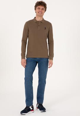 Erkek Haki Basic Sweatshirt - 50289060095