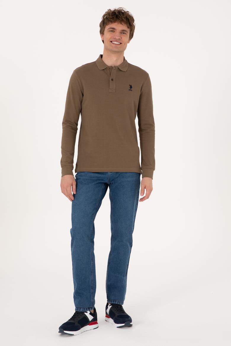 Erkek Haki Basic Sweatshirt - 50289060095