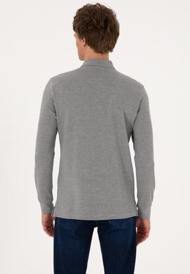 Erkek Gri Melanj Basic Sweatshirt - 50289062016