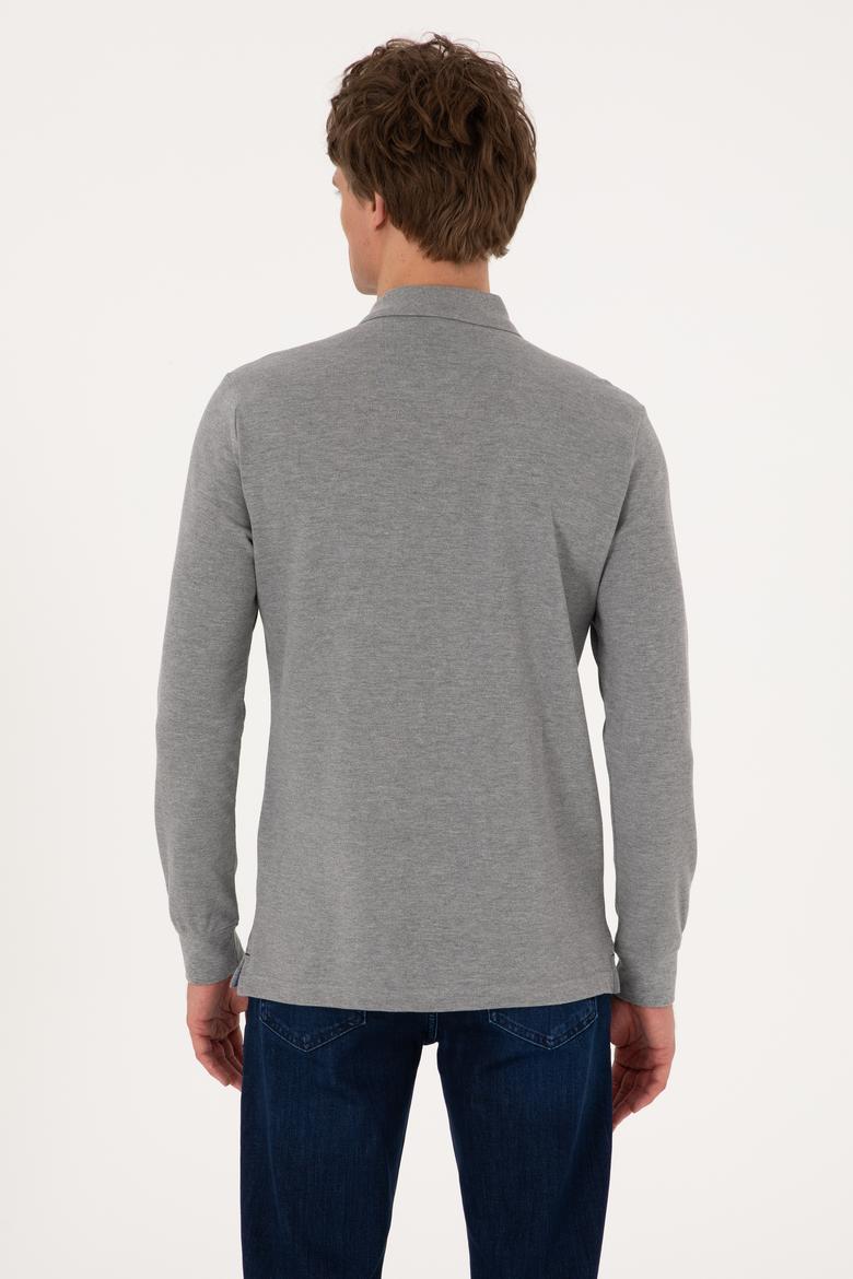 Erkek Gri Melanj Basic Sweatshirt - 50289062016