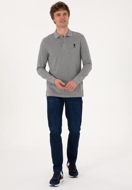 Erkek Gri Melanj Basic Sweatshirt - 50289062016